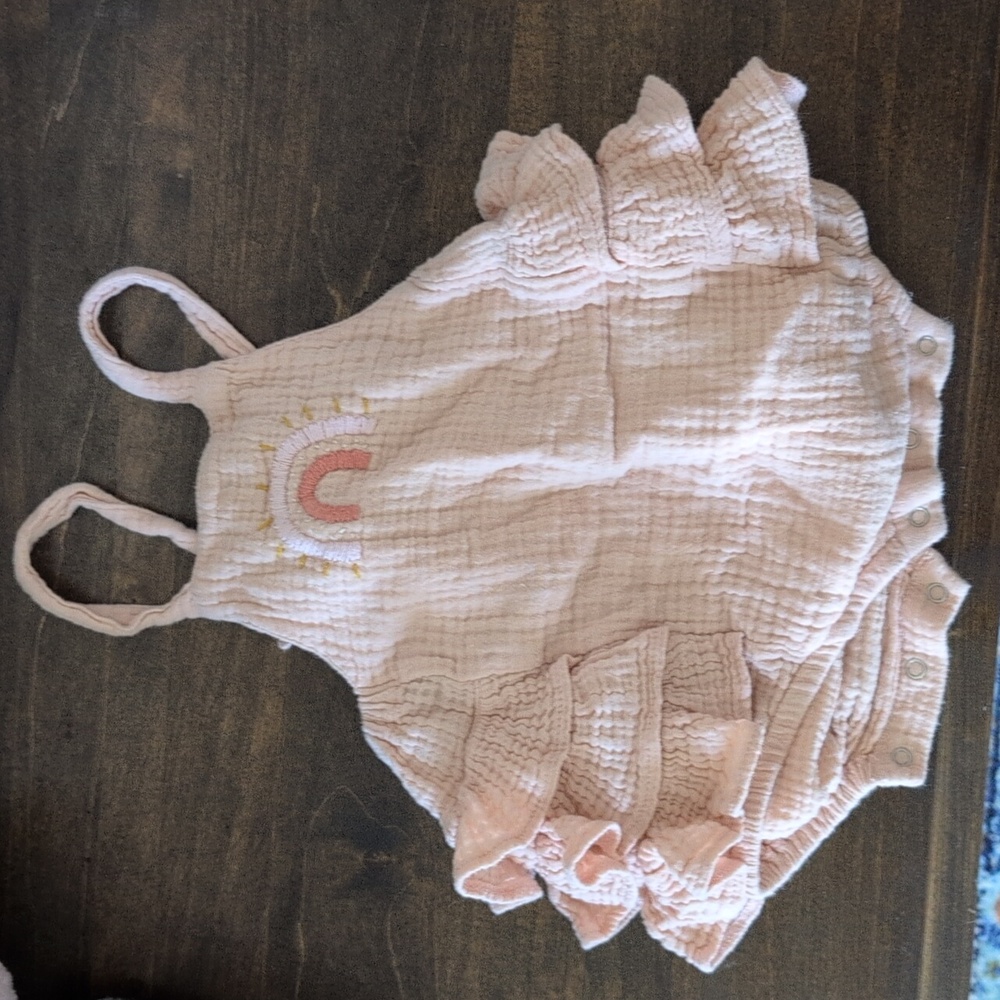 Wild Wawa Pink Ruffled Bubble Romper